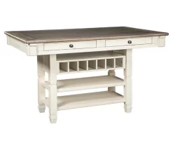Bolanburg Counter-Height Dining Table With Wine Bottle Storage