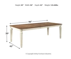 Raelyn Rectangular Extension Leaf Dining Table -Deco Haven Shop 810599595 10