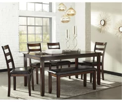 Coviar 6-Piece Dining Set With Bench 7 Coviar 6-Piece Dining Set With Bench -Deco Haven Shop 810599628 2