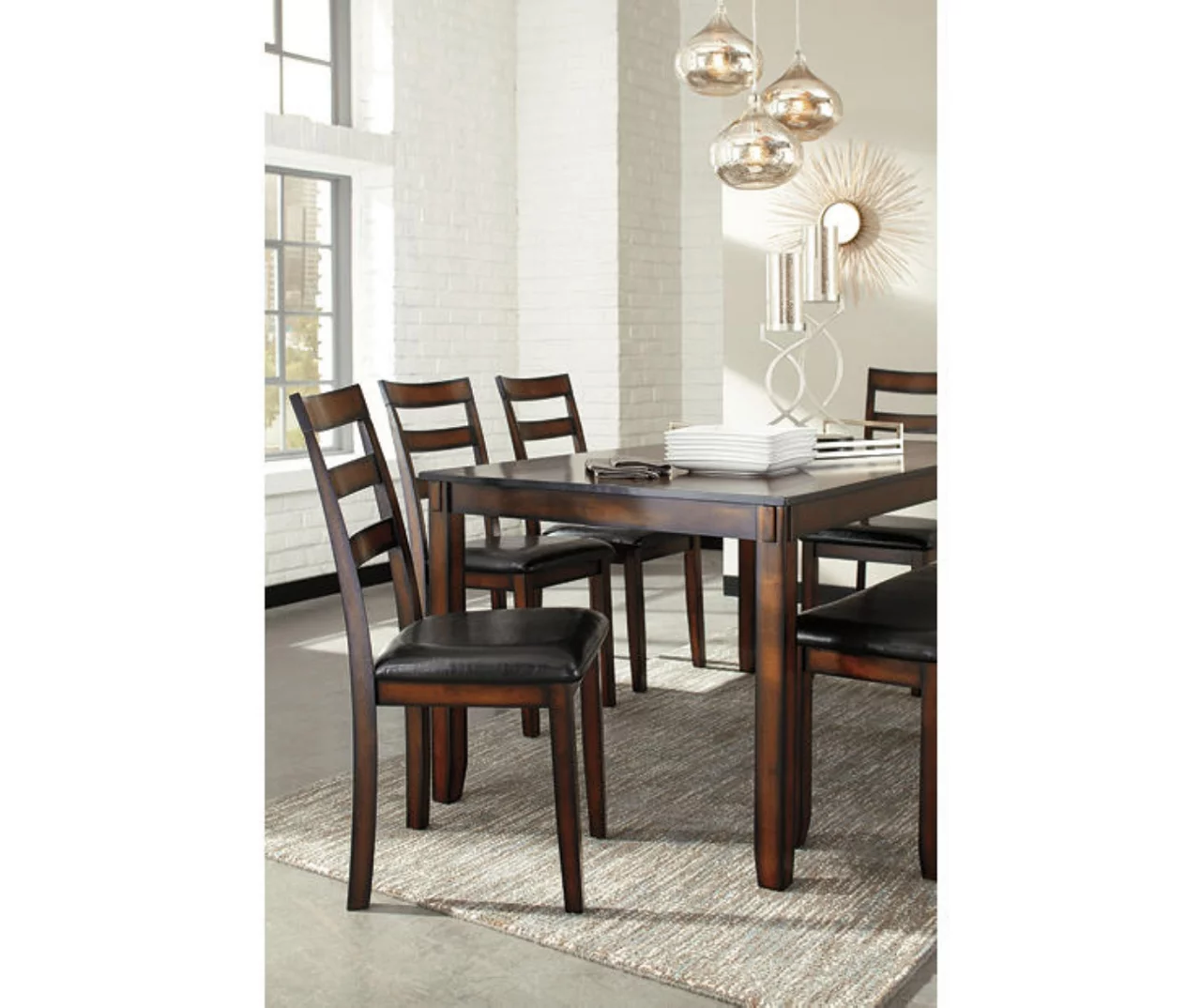 Coviar 6-Piece Dining Set With Bench 5 Coviar 6-Piece Dining Set With Bench - Image 5