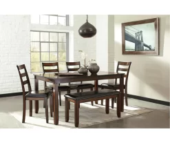 Coviar 6-Piece Dining Set With Bench 8 Coviar 6-Piece Dining Set With Bench -Deco Haven Shop 810599628 4