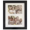 Black Linear 2-Photo Picture Frame, (4" X 6")