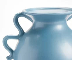 Wild Sedona Blue Squiggle-Handle Ceramic Vase, (11") -Deco Haven Shop 810601697 A8 1