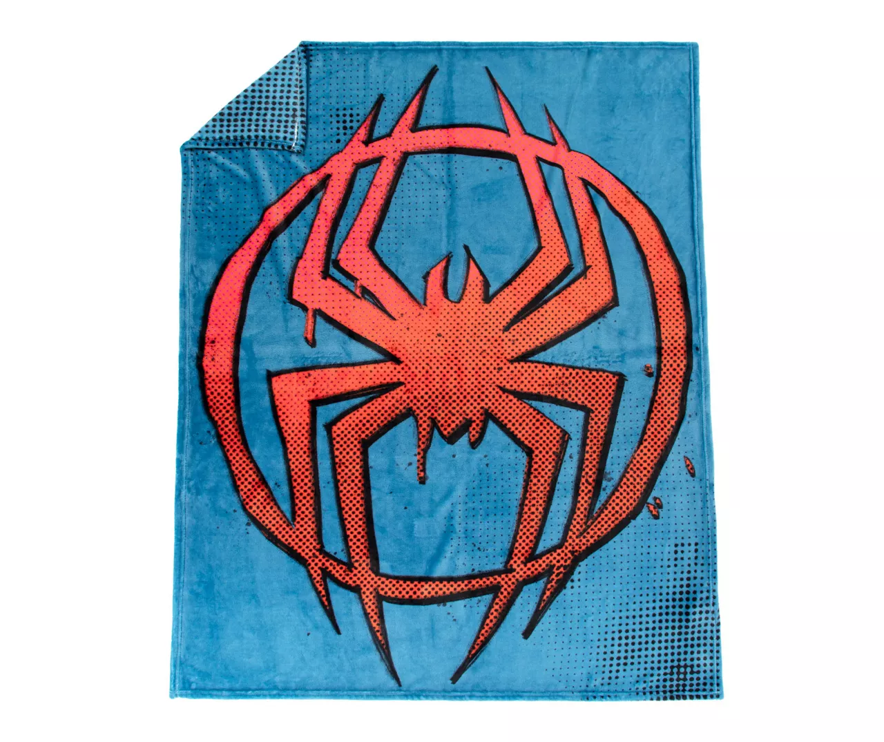 Spider-Man Bkue Miles Morales Logo Fleece Throw, (46" X 60") 1 Spider-Man Bkue Miles Morales Logo Fleece Throw, (46" X 60")