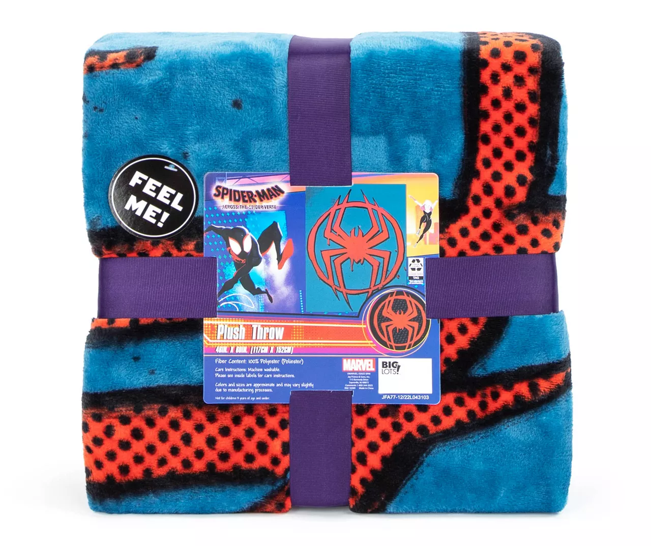 Spider-Man Bkue Miles Morales Logo Fleece Throw, (46" X 60") 2 Spider-Man Bkue Miles Morales Logo Fleece Throw, (46" X 60") - Image 2