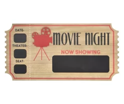 "Now Showing" Brown & Red Chalkboard Wall Plaque