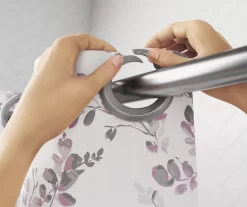 Basics By Zenna Home Watercolor Botanical EZ-Up Fabric Shower Curtain -Deco Haven Shop 810603337 A8 4 1