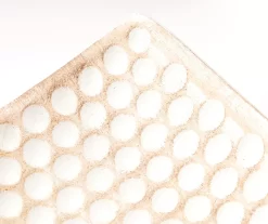 24" White Pressed Circle Rectangular Decorative Tray -Deco Haven Shop 810603715 A8 2