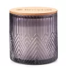 Blooming Magnolia & Lily Purple Geometric Glass Jar Candle, 16 Oz.