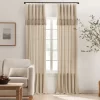 Lucinda Beige Light-Filtering Ring-Top Valance, (108")