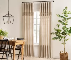 Lucinda Beige Light-Filtering Ring-Top Valance, (108") 11 Lucinda Beige Light-Filtering Ring-Top Valance, (108") -Deco Haven Shop 810605632 810605633 810605634 810605635 A8 2 1