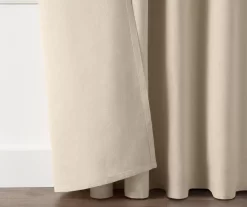 Lucinda Beige Light-Filtering Ring-Top Valance, (84") -Deco Haven Shop 810605632 810605633 810605634 810605635 A8 5