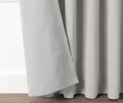 Lucinda Gray Light-Filtering Ring-Top Valance, (84") -Deco Haven Shop 810605636 810605637 810605638 810605639 A8 4 2