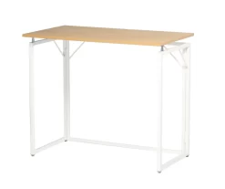 Blonde Wood & White Folding Desk