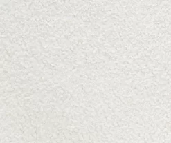 Cream Faux Wool Boucle Rolling Swivel Office Chair -Deco Haven Shop 810606674 A0 10