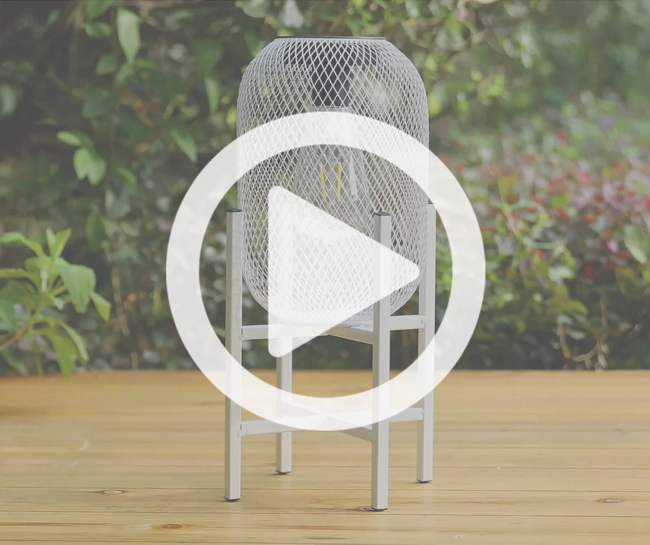 14.2" White Mesh Metal LED Solar Lanterns, 2-Pack 7 14.2" White Mesh Metal LED Solar Lanterns, 2-Pack - Image 7