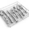 South Bay Wire Caddy & 65-Piece Cutlery Set