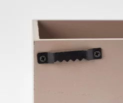 Taupe Rectangle-Cutout Patterned Wall Bin With Hooks -Deco Haven Shop 810609572 A8 3