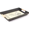 Black & Beige Botanical Decorative Tray