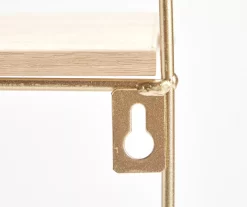 Gold Arch Metal & Wood 2-Tier Wall Shelf -Deco Haven Shop 810609852 A8 2