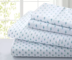 White & Blue Geo Tiles Sheet Set -Deco Haven Shop 810610463 A0 1