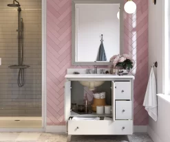 DHP Atwater Living Delias Bathroom Vanity With White Sink -Deco Haven Shop 810610515 B0 4