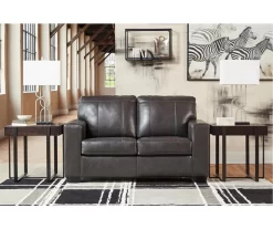 Morelos Gray Leather Loveseat -Deco Haven Shop 810610794 A0 5
