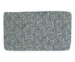 Trendle Blue & Tan Oversize Accent Ottoman -Deco Haven Shop 810612384 3