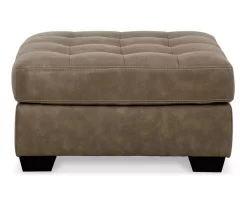 Keskin Brown Faux Leather Oversize Accent Ottoman 8 Keskin Brown Faux Leather Oversize Accent Ottoman -Deco Haven Shop 810612412 2