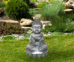 Northlight Buddha Holding Leaf LED Water Fountain -Deco Haven Shop 810612934 A0 2
