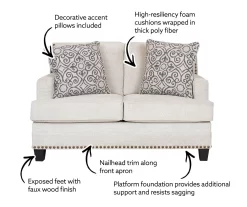 Erinwood Stone Loveseat -Deco Haven Shop 810613195 X0 1 1