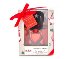 Cinnamon Cheer Glass Candle & Gnome Metal Holder Gift Set, 10 Oz. -Deco Haven Shop 810613782 A0 1