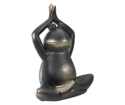 12" Black Prayer Yoga Frog Statue -Deco Haven Shop 810616815 A0 3