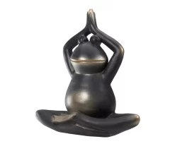 12" Black Prayer Yoga Frog Statue -Deco Haven Shop 810616815 A0 5