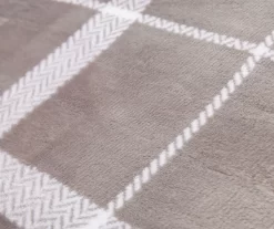 Gray & White Plaid Queen/King Velvet Plush Blanket 5 Gray & White Plaid Queen/King Velvet Plush Blanket -Deco Haven Shop 810617548 810617522 A8 2