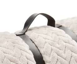 Whisper White Zigzag-Embossed Velvet Queen Blanket -Deco Haven Shop 810617573 A8 2