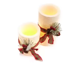 Spruce & Ribbon 2-Piece LED Pillar Candle Set -Deco Haven Shop 810617612 A0 1