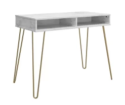 Novogratz Athena Faux Marble 2-Cubby Computer Desk -Deco Haven Shop 810618403 4