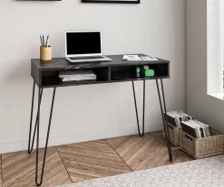 Novogratz Athena Faux Marble 2-Cubby Computer Desk -Deco Haven Shop 810618404 2