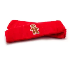 Red Gingerbread Man 3-Piece Soap Pump & Towel Set -Deco Haven Shop 810619510 A0 2