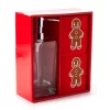 Red Gingerbread Man 3-Piece Soap Pump & Towel Set