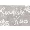Frosted Forest "Snowflake Kisses" Gray Bath Rug
