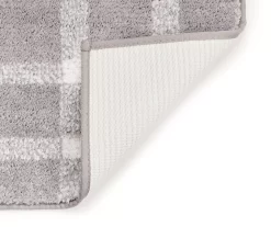 Frosted Forest Gray & White Plaid Bath Rug -Deco Haven Shop 810619840 A8 2