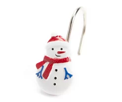 Santa's Workshop White Snowman 13-Piece Shower Curtain Set -Deco Haven Shop 810620027 A8 2