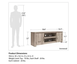 60" Aldridge Gray Oak TV Stand -Deco Haven Shop 810621024 A0 6