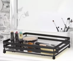 Brookstone 2-Bar Mirrored Vanity Tray -Deco Haven Shop 810625044 B0 2