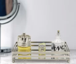 Brookstone 2-Bar Mirrored Vanity Tray -Deco Haven Shop 810625045 B0 3