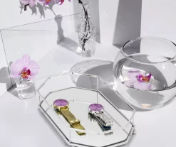 Chrome Geometric Mirrored Vanity Tray -Deco Haven Shop 810625046 B0 4