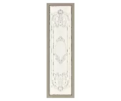 White Embossed Filigree Framed Wall Decor