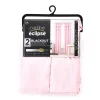Naptime Pink Ruffle Blackout Rod Pocket Curtain Panel Pair, (84")